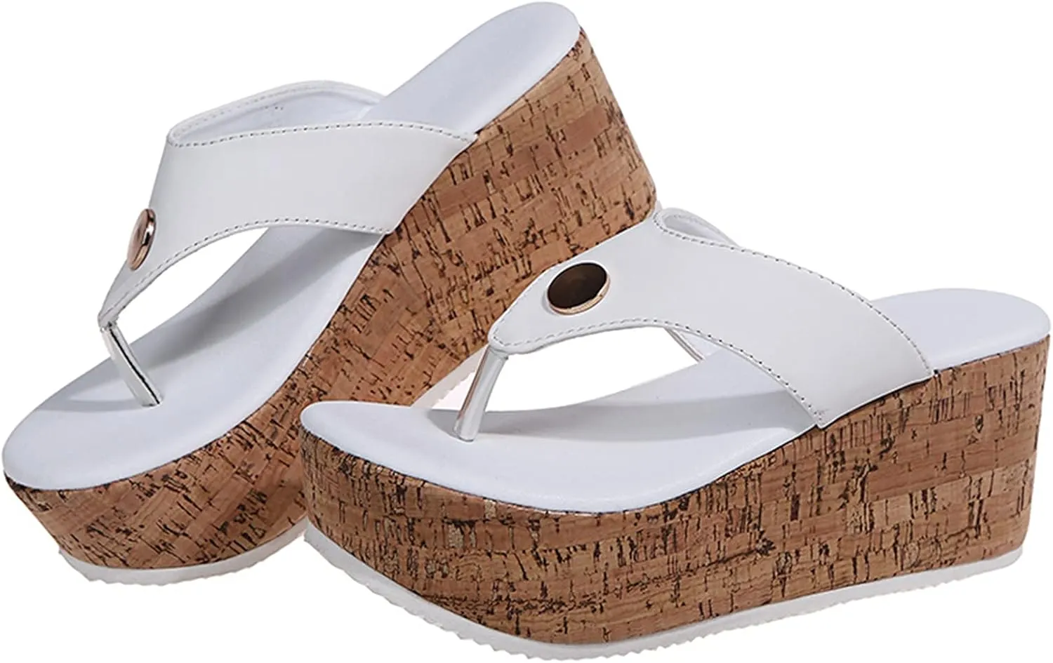 ZBYY Women Wedge Sandals Platform Slip on Cork Wedge Mules Platform Slide Sandals Summer Flip Flop Gladiator Sandals