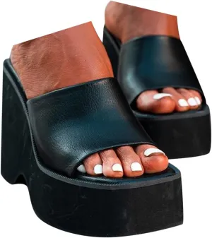 ZSpzx Summer Slide Sandals For Women 2025,Women's Orthopedic Peep Toe Chunky Heels Wedge Platform Sandal Wedges Womens Comfortable Casual Recovery Mules Slip On Shoes Beach Walking Slides