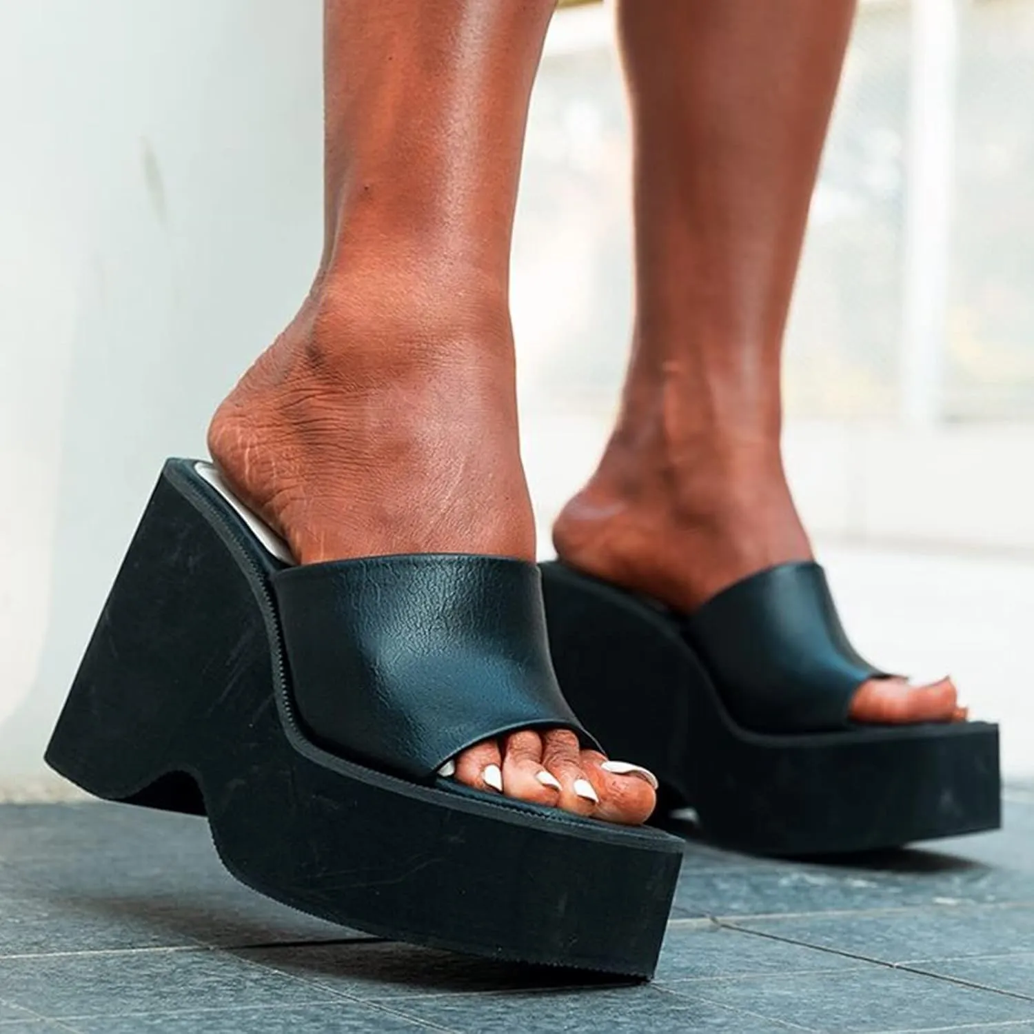 ZSpzx Summer Slide Sandals For Women 2025,Women's Orthopedic Peep Toe Chunky Heels Wedge Platform Sandal Wedges Womens Comfortable Casual Recovery Mules Slip On Shoes Beach Walking Slides