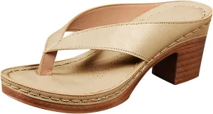 ZSpzx Women's Block Heels Sandals Slip On Clip Toe Flip Flops Chunky Backless Mules Recovery Orthopedic Sandal Summer Comfortable Cushion Footbed Casual Thongs for Walking Vacation Outdoor Indoor