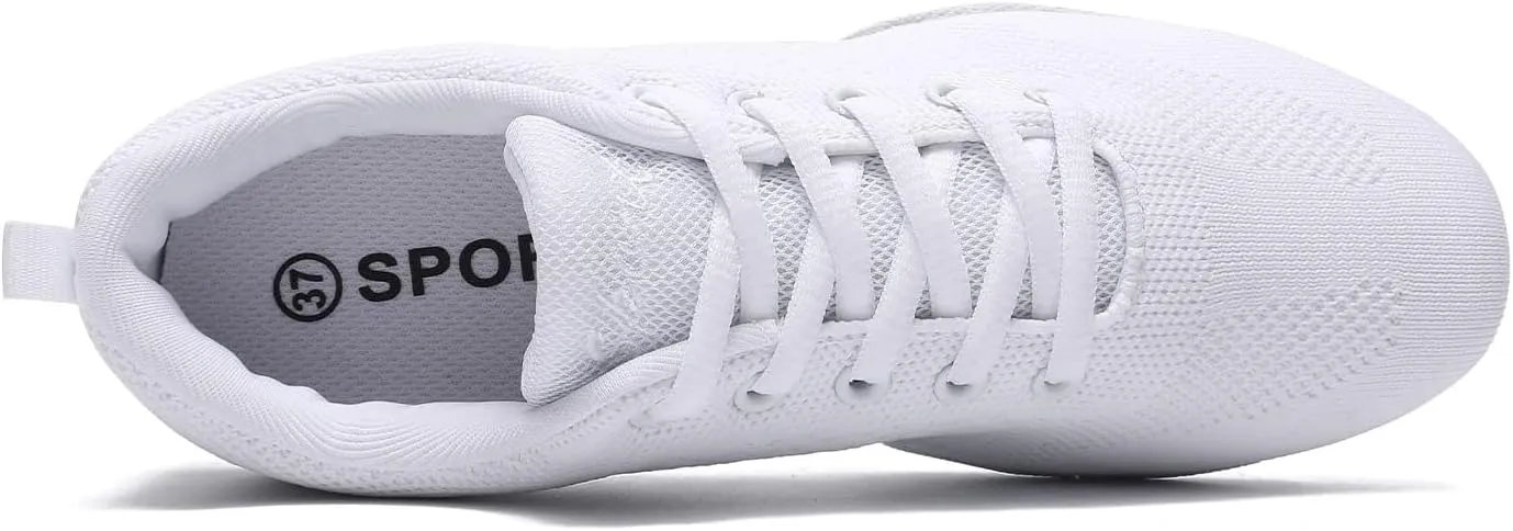 ZVC Cheer Shoes Girls White Cheerleading Shoes for Women Cheer Sneakers Youth Kids